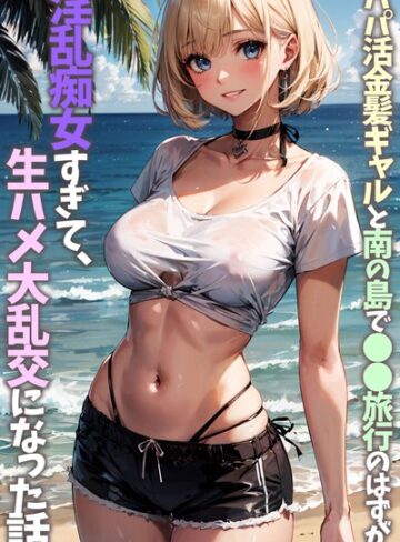 パパ活金髪ギャルと南の島で●●旅行のはずが、淫乱痴女すぎて、生ハメ大乱交になった話